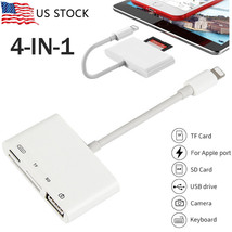 USB to Card Reader Adapter USB Camera Micro SD Memory Slot for iPhone iP... - £18.07 GBP