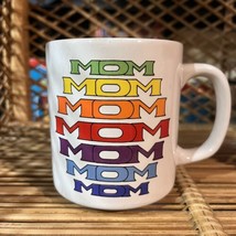 Vintage 80s Rainbow Mom Coffee Mug Cup - £19.76 GBP