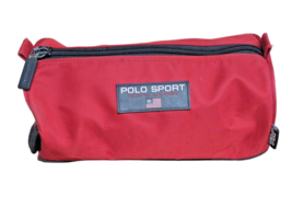 Polo Sport Ralph Lauren Red Toiletry Kit Shaving Bag Travel Kit - $29.65