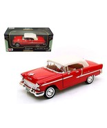 1955 Chevrolet Bel Air Convertible Soft Top Red 1/18 Diecast Car Model b... - $71.95