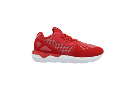 [B25597] Adidas Tubular Runner Weave Mens Running Scarlet Red/White - £29.46 GBP