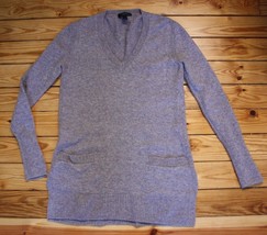 J. Crew XXS Gray V-Neck Front-Pocket Tunic Sweater in Supersoft Yarn H5830 - £23.51 GBP