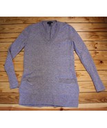 J. Crew XXS Gray V-Neck Front-Pocket Tunic Sweater in Supersoft Yarn H5830 - £23.03 GBP