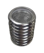 Frank M. Whiting B-I Sterling Silver Rim Cut Glass Wine Coasters Sunburs... - $1,862.86 MXN
