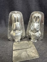 Vintage 4.75&quot; Rabbit 518- 284 Metal Chocolate Mold Used Wilton 1974 - $28.71