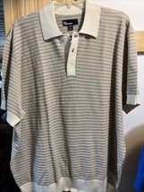 The Commons XXL Brown Polo Shirt Sopranos Style Big Lebowski 1/4 Button ... - $74.25