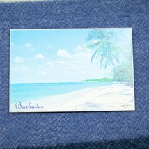MAGNET TRAVEL Photo Magnet Barbados Scenic Beach Palm Tree Beach - £4.58 GBP