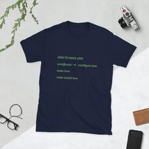 Unix Command Make Love Short-Sleeve Unisex T-Shirt Black - £15.27 GBP+