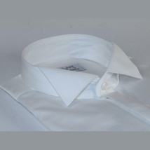 Mens CEREMONIA Tuxedo Formal Shirt 100% Cotton Turkey Slim Fit #stn 13 ATY white image 4