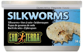 Exo Terra Medium Silkworms Canned Reptile Food - Premium Nutritional Convenience - £4.64 GBP