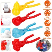4Pcs Snowball Maker with Handle Winter Outdoor Snow Molds Sand Molds Kids Toys - £18.04 GBP