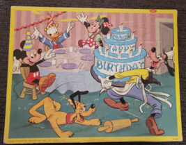 1960&#39;s  Disney Mickey Birthday   Jaymar  Speciality Co Puzzle 14&quot;x11&quot; - $23.70
