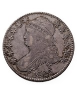1825 50C Bust Half Dollar En Très Bon État, Tannage Des Deux Côtés - $3,923.31 MXN