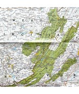 Map Mid-Atlantic Close Up USA 1988 Vintage National Geographic 22 x 34&quot; E36 - $34.67 CAD