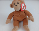 Vintage 1993 TY Teenie Beanie Babies Bongo The Monkey 5.5&quot; Plush With Tags - £6.08 GBP