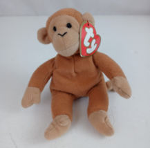 Vintage 1993 TY Teenie Beanie Babies Bongo The Monkey 5.5&quot; Plush With Tags - $7.75