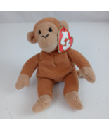 Vintage 1993 TY Teenie Beanie Babies Bongo The Monkey 5.5&quot; Plush With Tags - $7.75