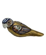 Tonala Brass Bird Parrot Mexico Folk Art Pottery Bustamante Style 7.5 in... - $67.27