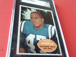 1960 Johnny Sample # 9 Topps Sgc 82 Baltimore Colts Football !! - $57.99