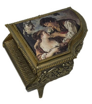 Schmid Bros Lawrence Courting Couple Vintage Musical Piano Trinket Music Box - $22.44