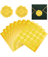 500 Pieces Christmas Wax Seal Stickers Vintage Santa Claus Embossed Gold... - £20.01 GBP