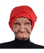Smoking Old Grandmother Mask Realistic Latex Halloween Costume Cosplay Prop - $36.97
