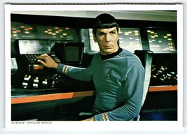 1977 Star Trek Science Officer Spock Chrome Postcard USS Enterprise - $5.66