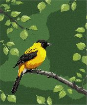 Pepita needlepoint canvas: Yellow Bird On Branch, 10&quot; x 12&quot; - £65.06 GBP+