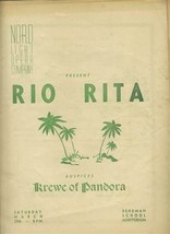 Rio Rita Program NORD Light Opera Krewe of Pandora 1950 New Orleans Mardi Gras - $74.17