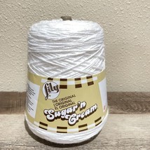 Lily Sugar&#39;n Cream Yarn Cones Color White 14 oz 706 Yards #103002 - £11.92 GBP