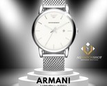 Emporio Armani Herren-Armbanduhr, Quarz, Edelstahl, weißes Zifferblatt, ... - £104.10 GBP