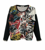 Maloka: Tiger Abstract Art Flared Sweater - £63.76 GBP