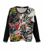 Maloka: Tiger Abstract Art Flared Sweater - £63.67 GBP