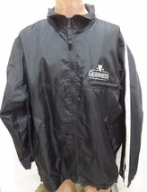Guinness 2XLT Roots Black Nylon Lined Windbreaker Jacket Made in Canada - £23.48 GBP