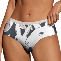 Animal White Rabbit Panties for Women Lace Briefs Soft Ladies Hipster Un... - $13.99