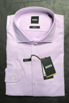 HUGO BOSS Homme Max Facile Fer Sharp Coupe Extensible Robe Coton Chemise 39 - €57,03 EUR