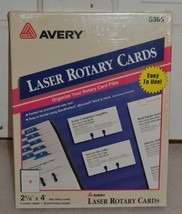 NEW SEALED Avery Laser Small Rotary Cards 2 1/6&quot; x 4&quot; Template 5385 Whit... - £18.64 GBP