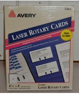 NEW SEALED Avery Laser Small Rotary Cards 2 1/6&quot; x 4&quot; Template 5385 Whit... - £18.78 GBP