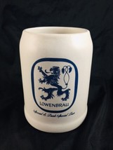 LOWENBRAU Special &amp; DARK SPECIAL BEER Mug 5&quot; gray and blue - $14.82