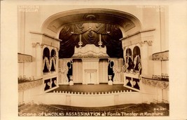 RPPC- Scene Of Lincoln&#39;s Ass ASIN Ation At Ford&#39;s Theater In MINIATURE,BK54 - £3.12 GBP