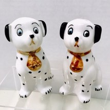 Dalmatian Dogs Porcelain Hand Painted Salt &amp; Pepper Shakers With Stoppers - £11.71 GBP