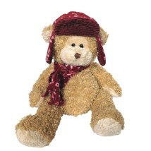 Ty Classic Hudson Brown Teddy Bear Red Hat Scarf Plush Stuffed Animal 20... - $21.48