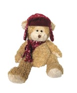 Ty Classic Hudson Brown Teddy Bear Red Hat Scarf Plush Stuffed Animal 20... - $29.27 CAD