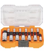 Klein Tools 65213Hex Knurled Hex Bit Sae Socket Set, 1/4, 3/8 And, Piece - $44.94