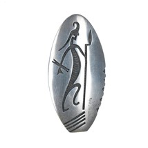 Vintage Hopicrafts Hopi Overlay Silver pin - £75.36 GBP