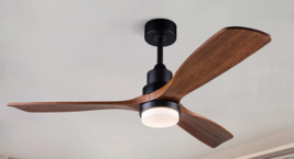52” Ceiling Fan with Lights and Remote Control, Indoor Outdoor, 3 Wood Blades - £96.13 GBP