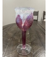 Ron Hinkle Hand Blown Art Glass Pink Iridescence Wine Goblet Signed 2005... - €110,82 EUR Ron Hinkle Hand Blown Art Glass Pink Iridescence Wine Goblet Signed 2005... - €110,82 EUR