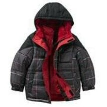 Boys Jacket Winter ZeroXposur Hooded Gray Puffer Heavy Water Resistant $... - £35.03 GBP