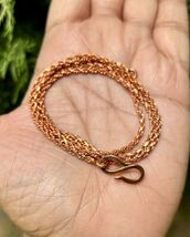 10 inch Pure Copper Rope Chain Anklet, Healing Copper Jewelry, Spiritual - $18.61