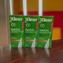 3x Xlear 12 Hour Decongestant Spray 0.5 oz Spray Relief Colds Hay Fever ... - $29.39